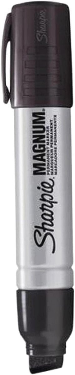 Permanent marker met metalen wigpunt 5-15 - zwart