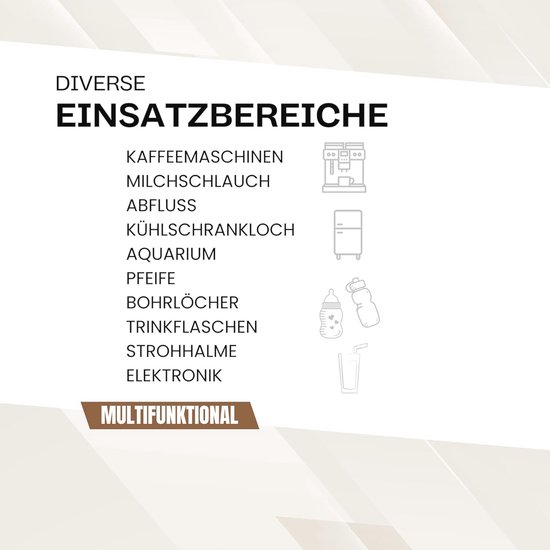 DXary Reinigingsborstelset voor koffiemachine, 4 stuks, voor