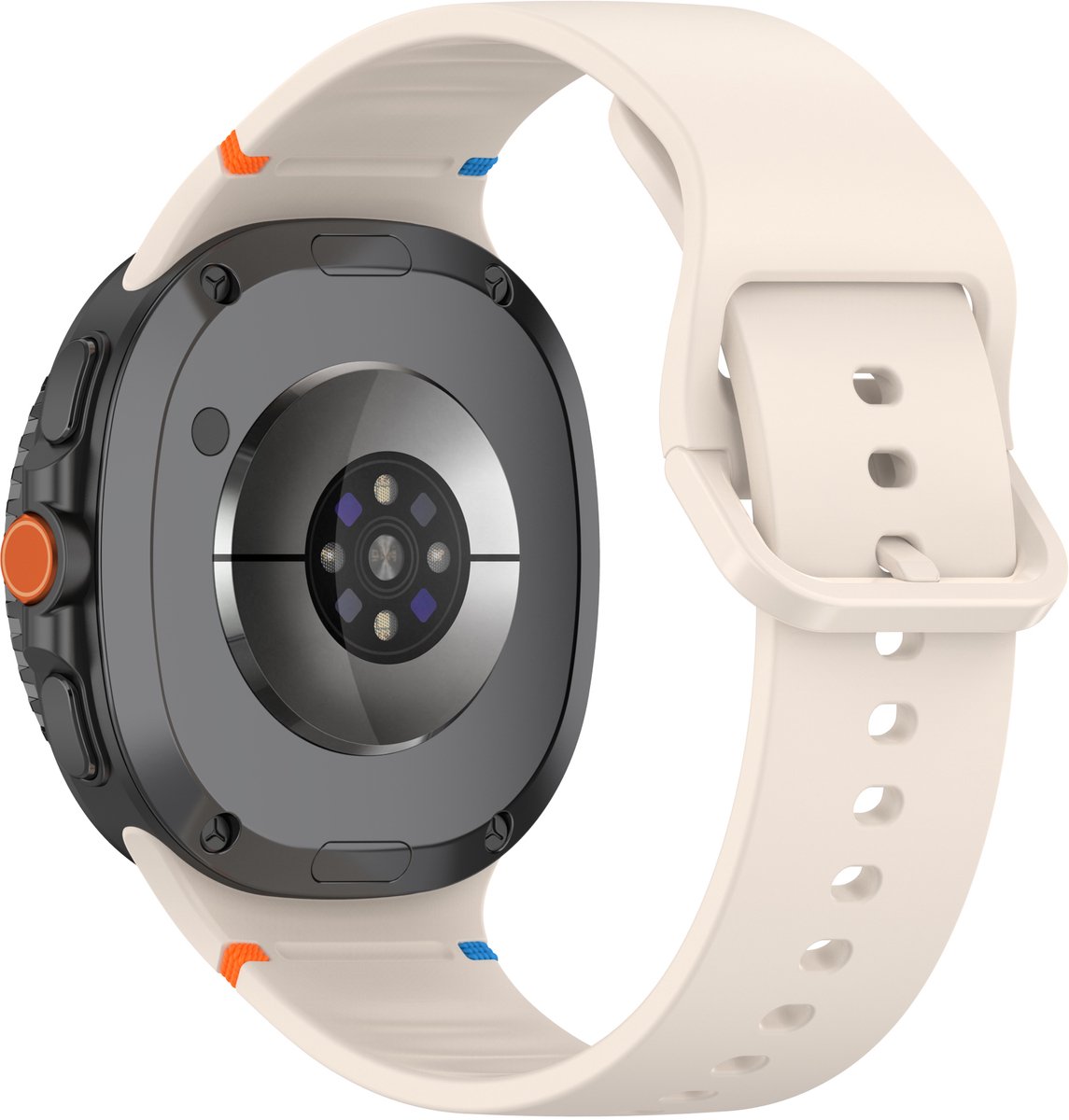 YONO Bandje geschikt voor Samsung Galaxy Watch 8 - 40/44mm - Classic - Siliconen - Beige - M/L
