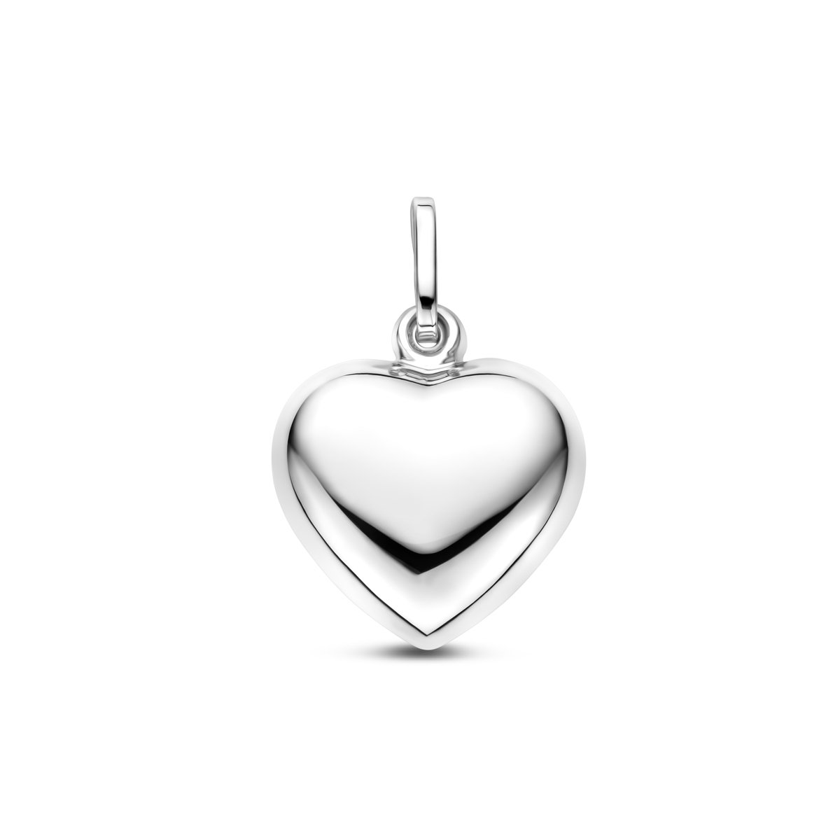 Hartje hanger 13x12.5 zilver liefde geluk vriendschap 925/000