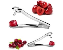 2 stuks RVS Fruit Ontpitter - Voor Kersen, Olijven en Gedroogde Jujube - Steenkernverwijderaar voor Keuken en Huishouden