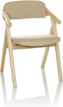 COSTWAY Set van 2 inklapbare eetkamerstoelen, keukenstoelen met gebogen
