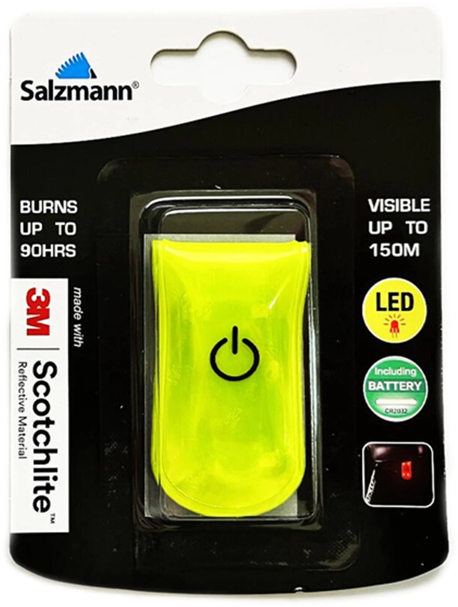 Salzmann Magnetische LED-Clip – Reflecterende Veiligheidsclip met 3M Scotchlite – Clip-On Lamp voor Hardlopen & Fietsen