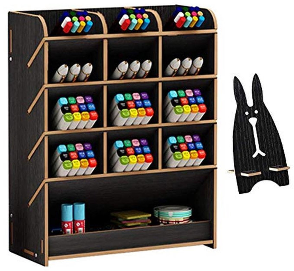 Multifunctionele Houten Bureau-organizer met Lade voor Thuis en Kantoor