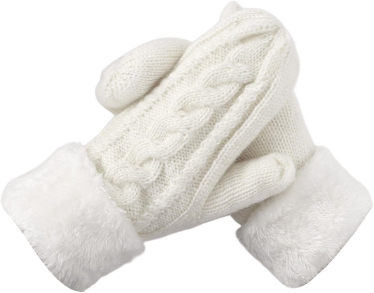 Dames Winterhandschoenen Dik Gebreid Warm Wanten voor Koude Dagen
