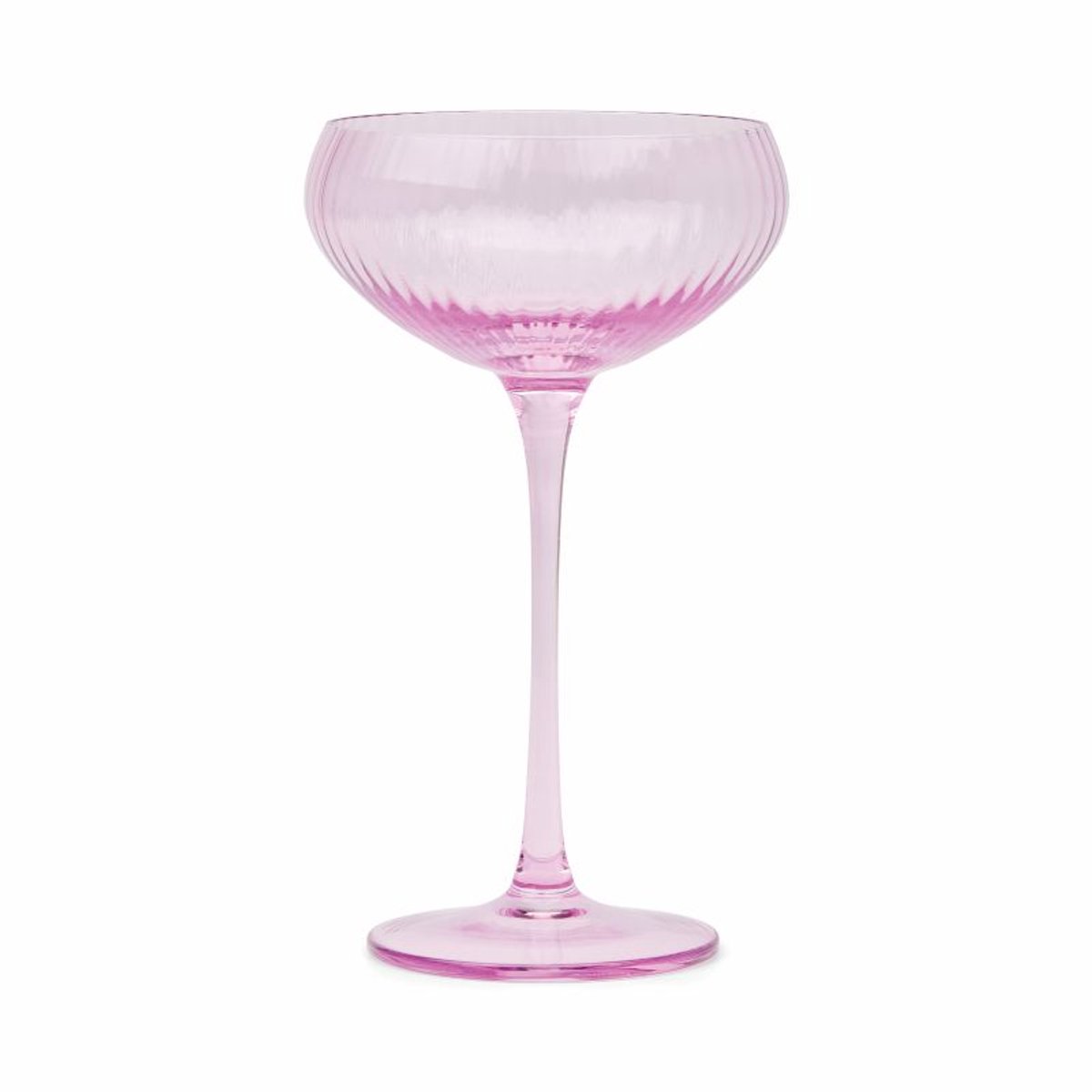 Coupeglazen set van 2 – roze – gekleurd glas – 177 ml – in stijlvolle geschenkdoos