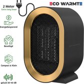 Eco Warmte® Premium Elektrische Verwarming - Elektrische Kachel - Ventilatorkachel - Keramische Kachel - Luxe Heater - 2 Standen - 800/1200 Watt - LED Indicatie - Grijs