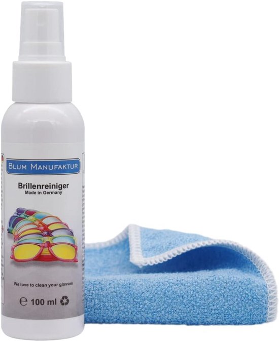 Kwalitatieve Brillenreiniger 100 ml met Microvezeldoek 30 x 30 cm - Efficiënte Reiniging voor Bril en Zonnebril