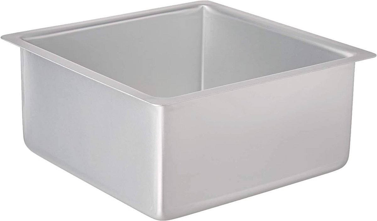 Professionele Ovenschaal vierkant 20 x 20 x 10 cm - Geanodiseerd
