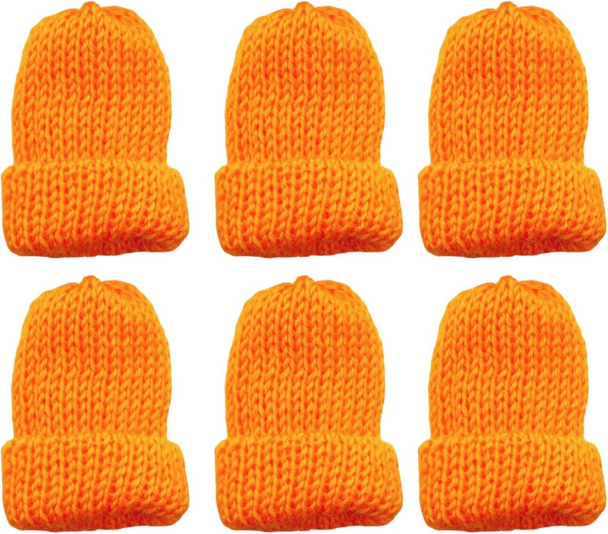 Set van 6 kleurrijke gebreide eierwarmers voor ontbijt