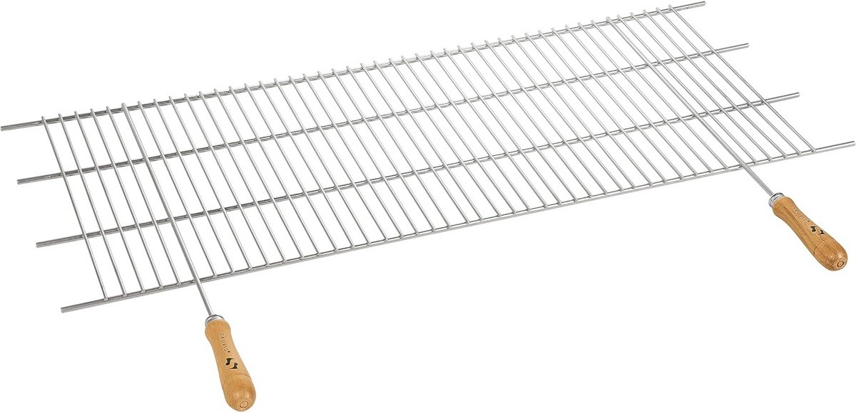 Cut-Out Grillrek 100 x 40 cm met Houten Handvatten