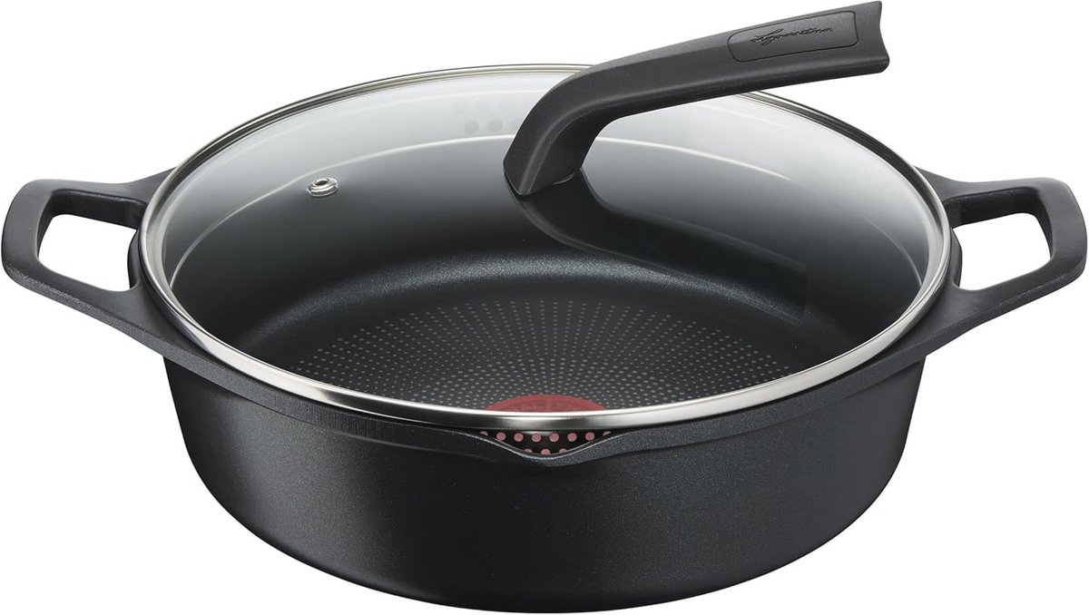 Aluminium Steelpan met Deksels en Handvatten, Ø 28 cm, Geschikt voor Inductiekookplaten en Gasovens