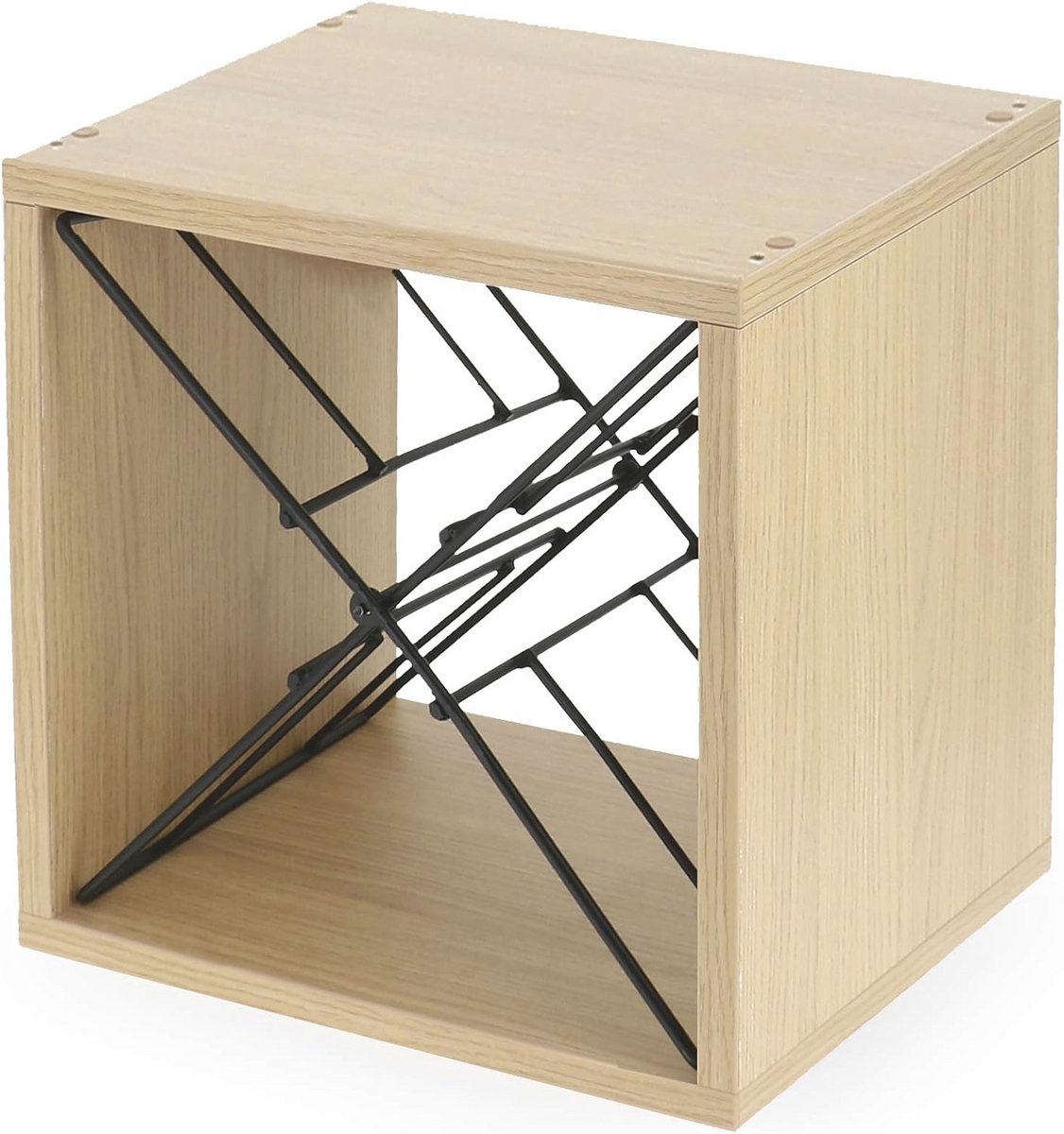Flessenrek Licht Hout 36 x 30 x H.36.5 cm - Ideaal voor Keuken en Slaapkamer