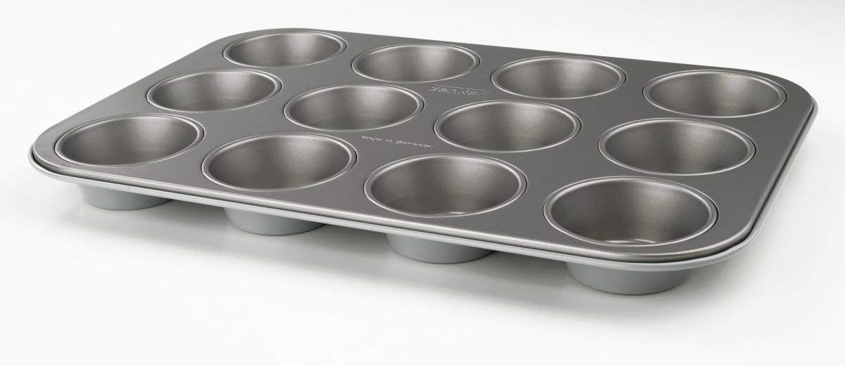 12-delige Muffinvorm voor Sappige Muffins & Cupcakes - Antiaanbaklaag, 38,5 x 26,5 cm