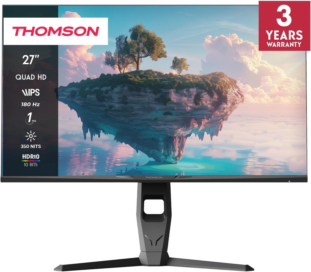 27 inch QHD Gaming Monitor - 180Hz IPS-paneel met omgevingsverlichting en Adaptive Sync