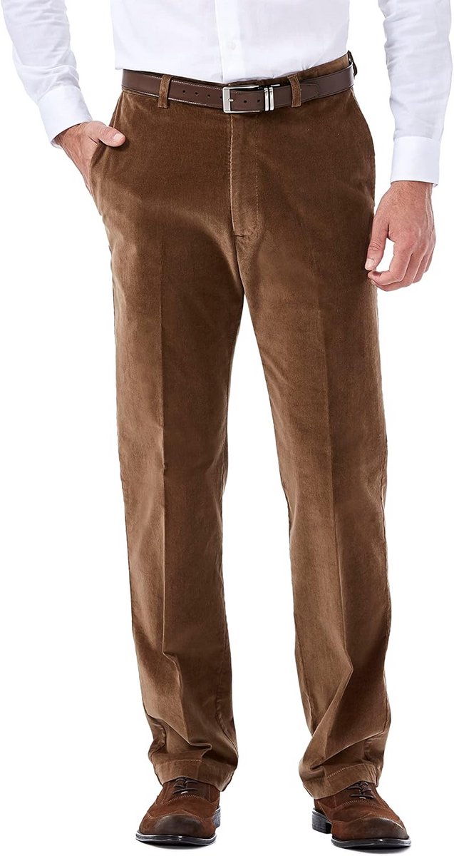 Comfortabele Stretch Corduroy Pantalon voor Heren - Rechte Pasvorm