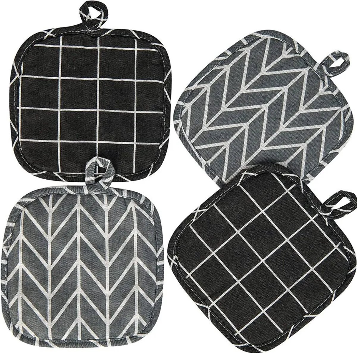 Ovenhandschoenen en hittebestendige mat set