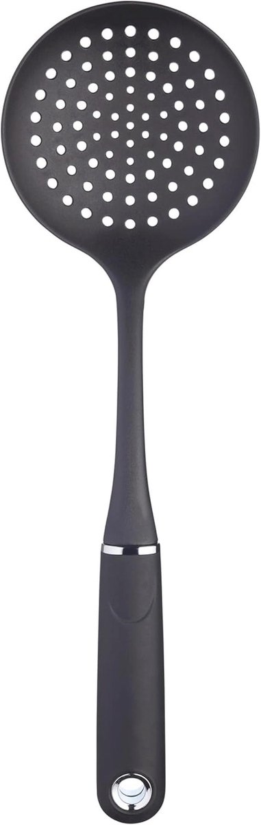 Zwarte Nylon Schuimspaan met Zachte Handgreep - 34 cm