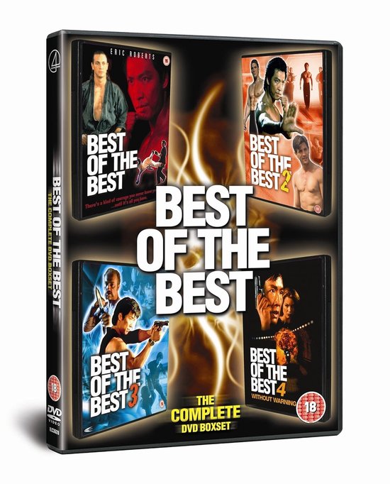 Best of the Best Complete DVD Boxset met vier films, elk met een actiescène op de cover.