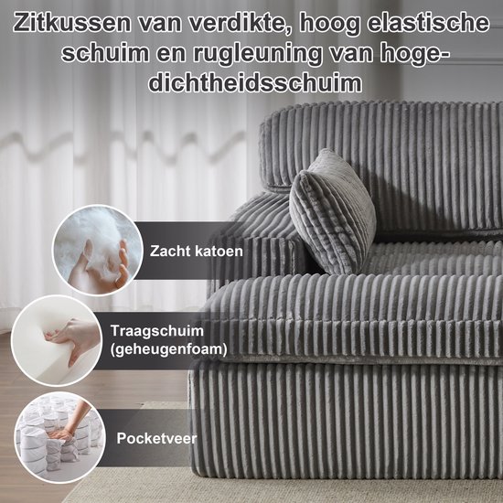 Tweezitsbank corduroy donkergroen LEMVIG Tweezitsbank corduroy donkergroen LEMVIG