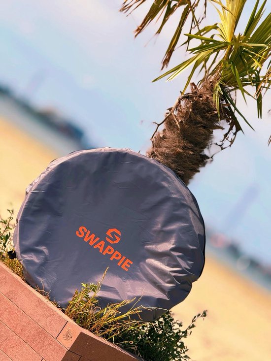 SWAPPIE - Mobiele Omkleedruimte - Pop-up Tent - 1-persoons - Grijs - Waterdicht van SWAPPIE — afbeelding 3