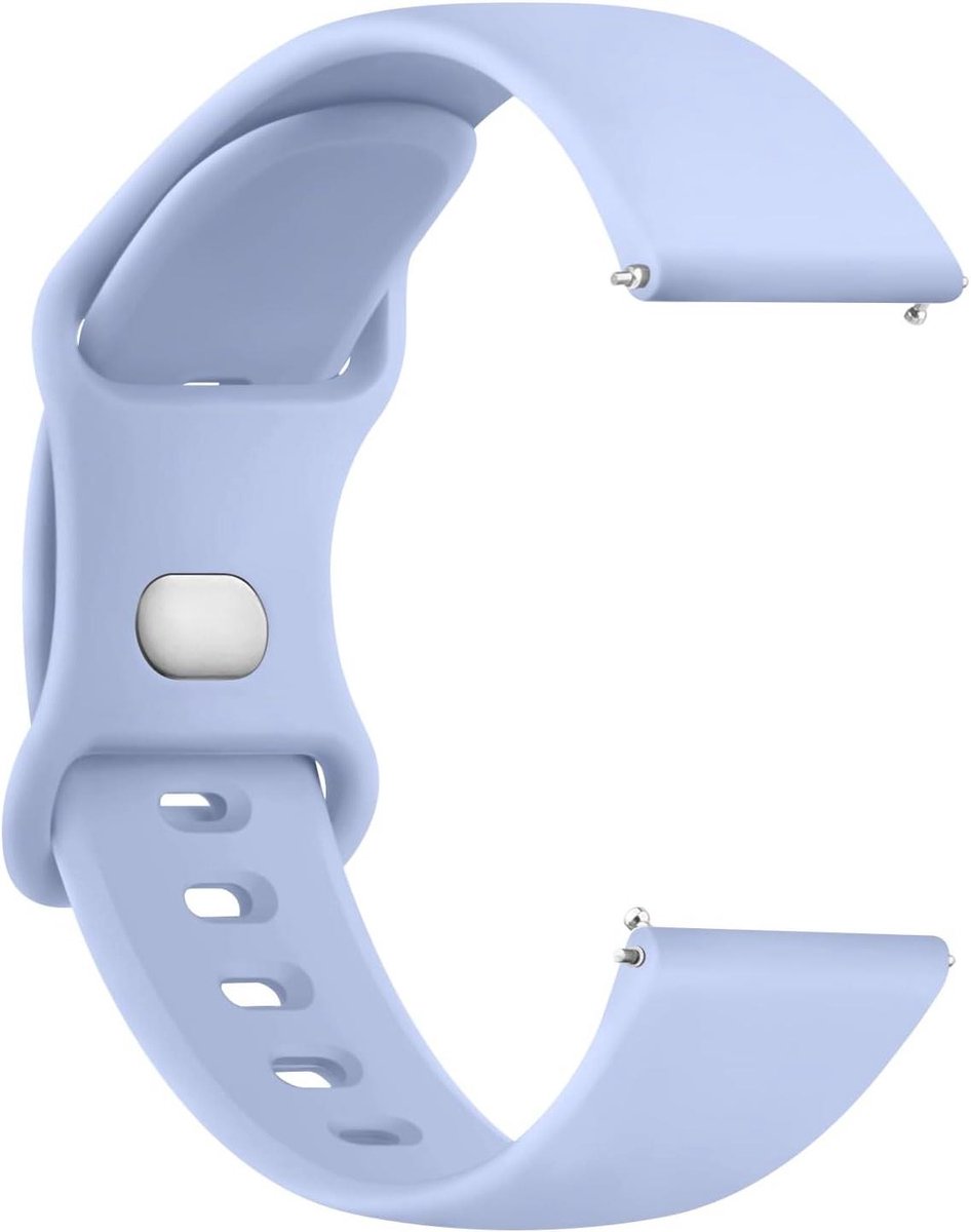 CSGoods - Siliconen horlogebandje 20 mm met snelsluiting voor dames, heren en babyblauw design