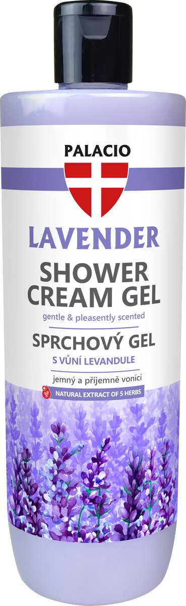 Palacio Lavendel Douchegel – Hydraterende & zachte douchegel met lavendel, kokos-tensiden & yoghurt – Aromatherapie tegen stress – 500 ml
