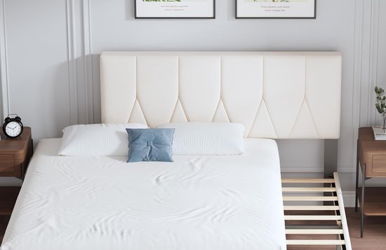 Gestoffeerd bed Monza 160x200 grijs - opbergruimte voor beddengoed, houten lattenbodem, doorgestikt hoofdbord en bedframe