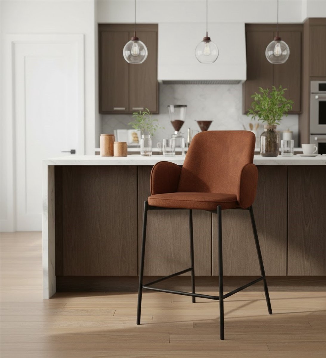 Barkrukken Set van 2 – Met Rugleuning – Zwart – Industrohome