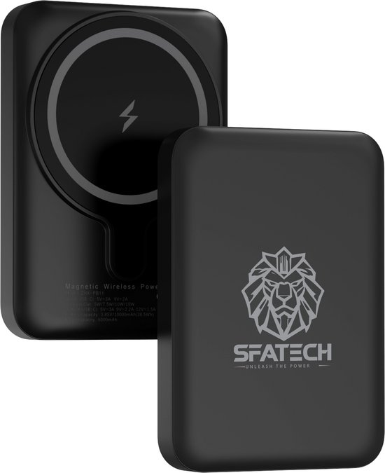 SFATECH MagSafe Powerbank 10.000mAh 20W Zwart - SFATECH - €34,95