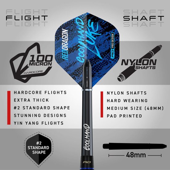 Red Dragon Luke Humphries Coolhand Luke Brass Dartshopper Exclusives - Dartpijlen van Red Dragon — afbeelding 2