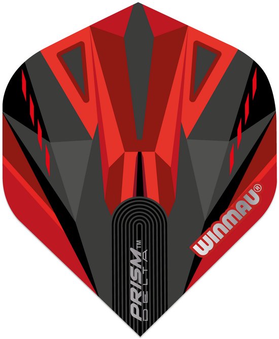 Winmau Prism Delta Black & Red - Dart Flights van Merkloos — afbeelding 2