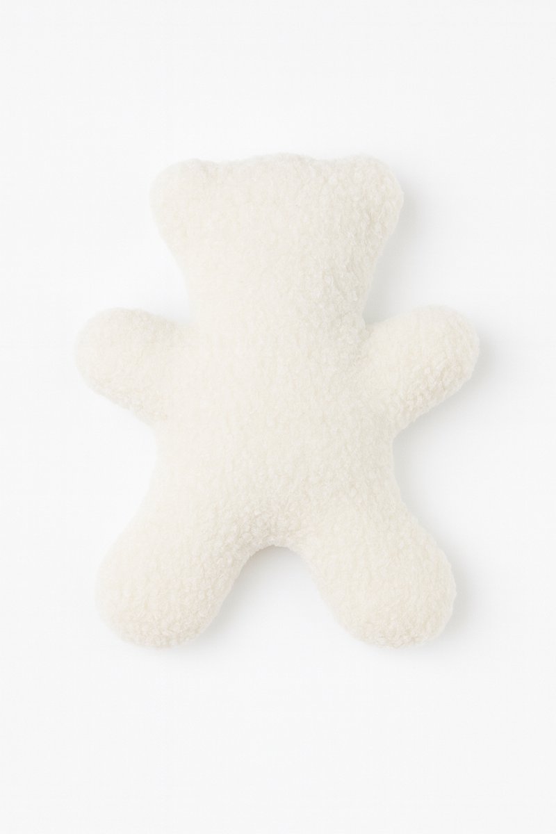 Hondenknuffel – Zacht pluchen hondenspeeltje zonder piep - Teddystof – wit