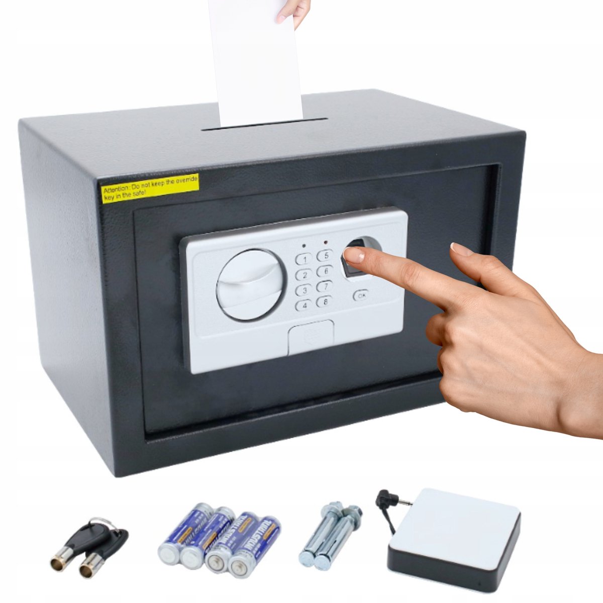 Elektronische Vingerafdrukkluis met Muntgleuf en Code