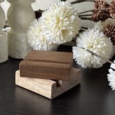 Hartjespost | Tegelhouder Deluxe handmade licht bruin | schoencadeautjes sinterklaas | Tegel standaard | Tegelhouder | Tegel met tekst houder