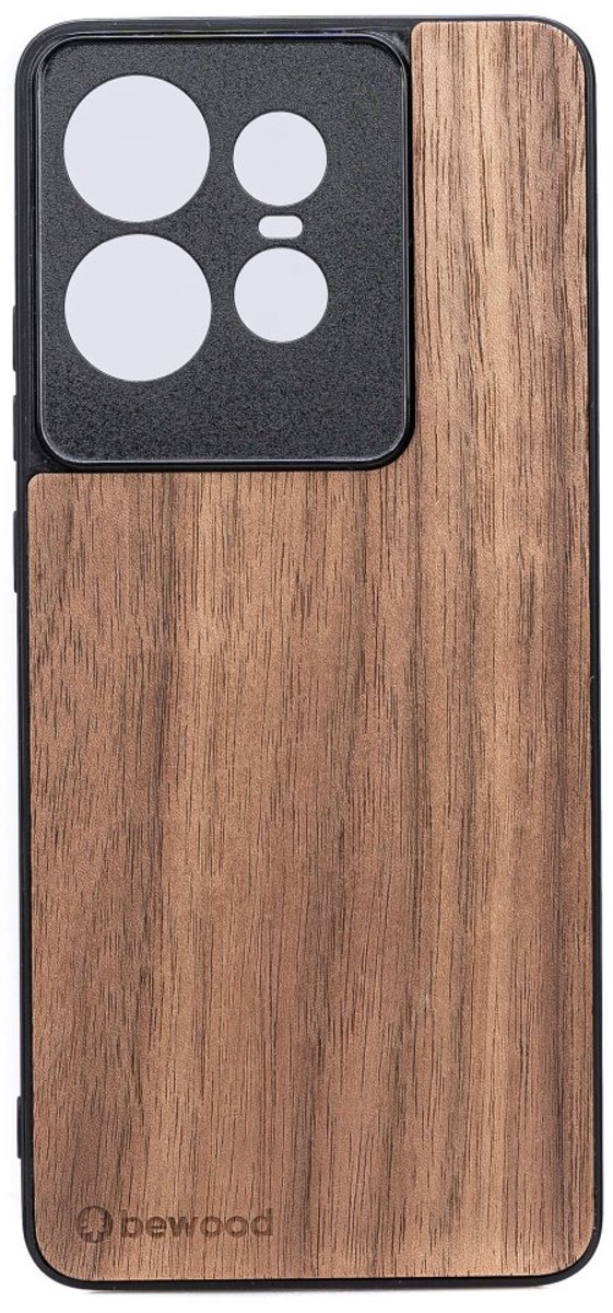 Bewood – Houten hoes – Motorola Edge 50 Pro – Amerikaanse walnoot – Beschermend