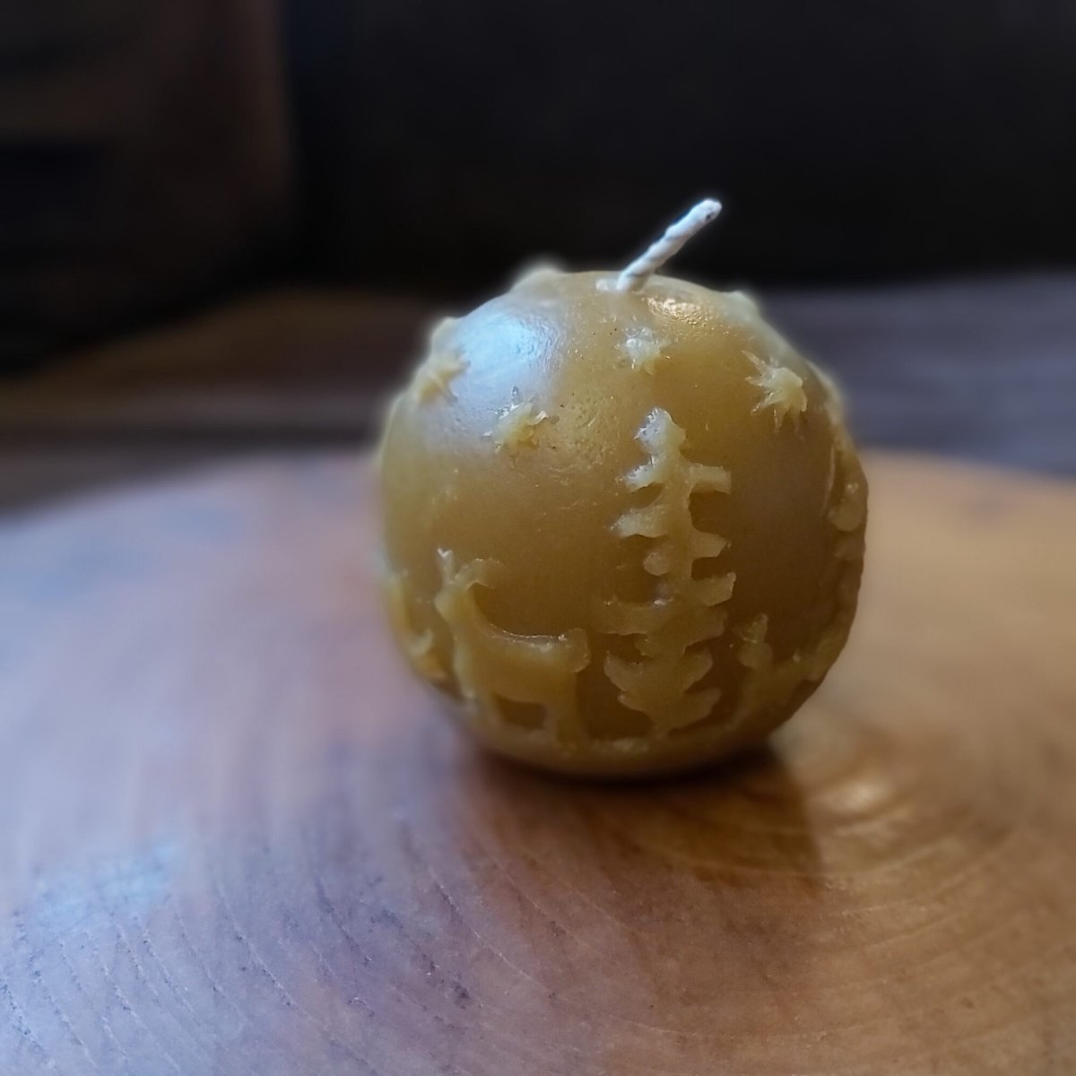 Bijenwaskaars kerstbal