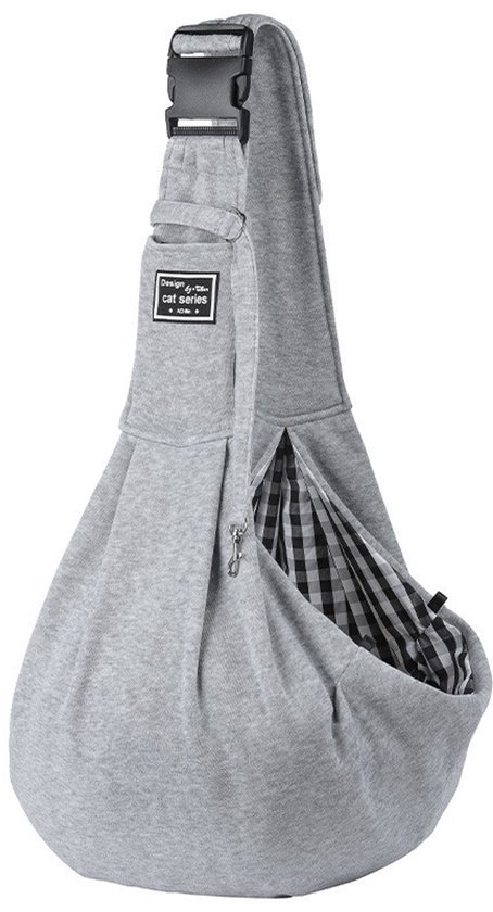 Sac de transport pour chien - Capacité de charge : 10 kg - Sac de transport portable - Idéal pour les promenades, les activités de plein air et les sorties - Grijs