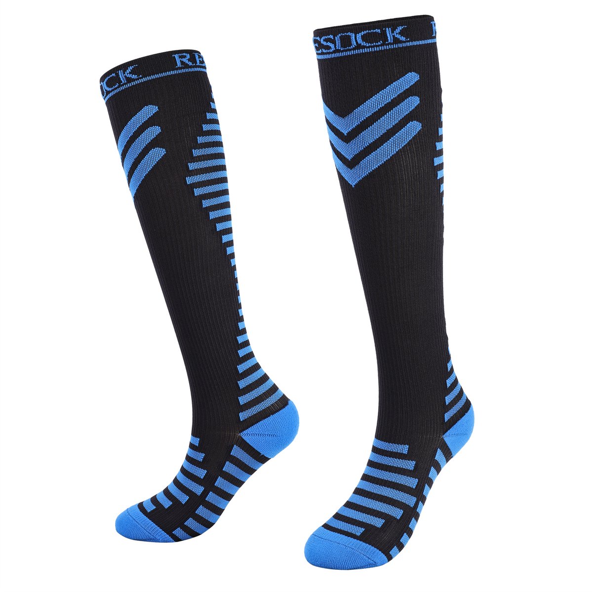 Resock Performance Compressiekousen - Sport Compressiesokken - Hardloopsokken voor Heren - Voorkom Spierpijn - Verminder Blessures - Sneller Herstel - Betere Prestaties - Geschikt voor alle Sporten