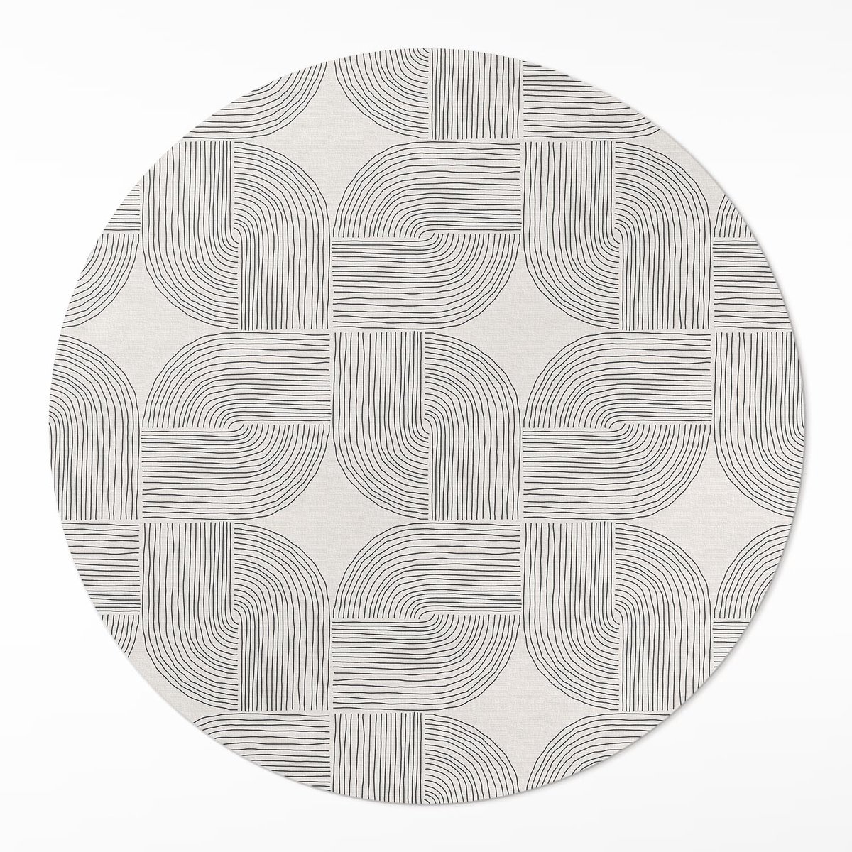 Wallfluent Vinyl Tapijt - Lineair Vlecht Decoratief Vintage Patroon PVC Vloer Mat - 60 cm - Rechthoek PVC Floor Mat - - Beige Vloerkleed Vinyl - Woonkamertapijt - Slaapkamertapijt