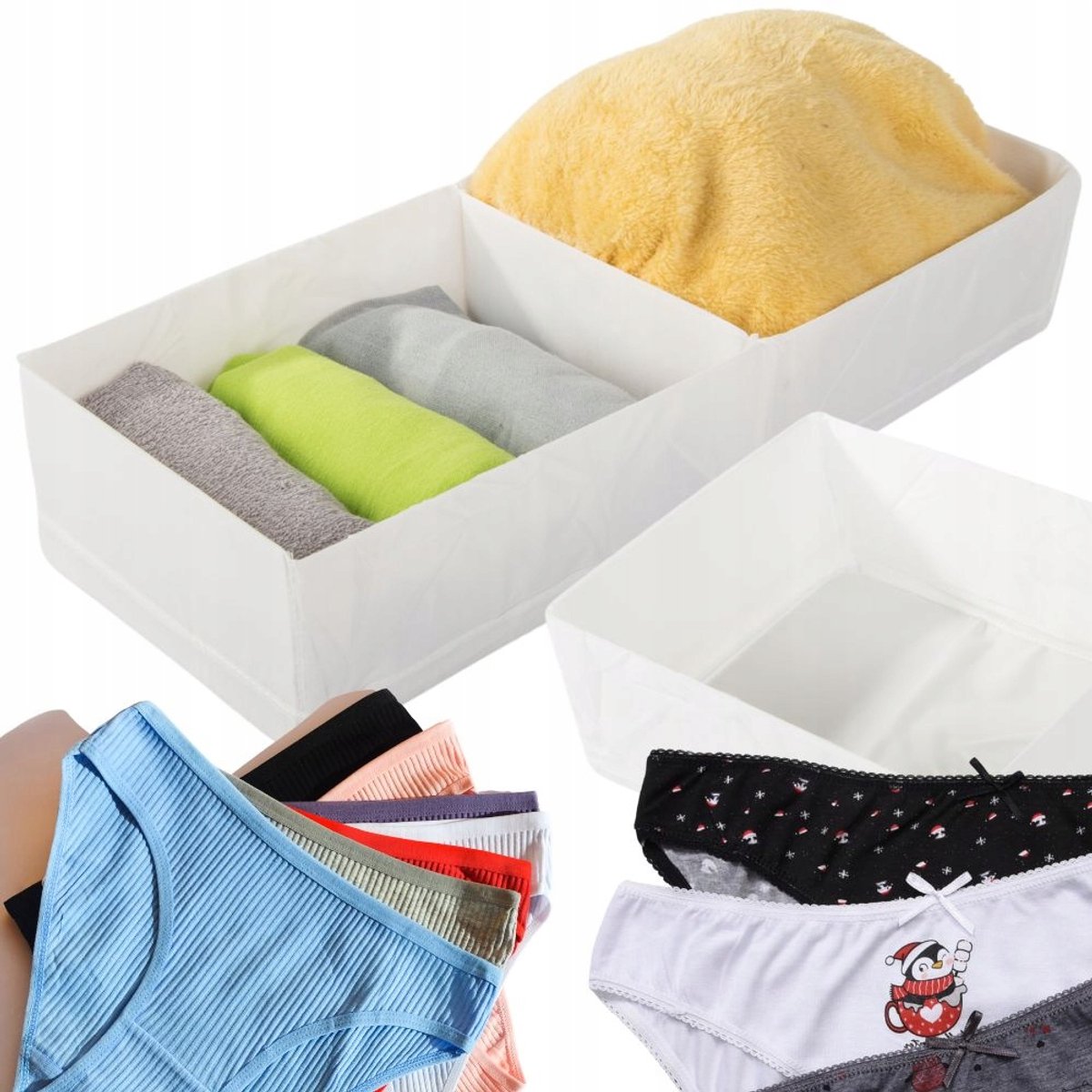 Grote Lade Organizer voor Sokken en Ondergoed - 2 Vakken