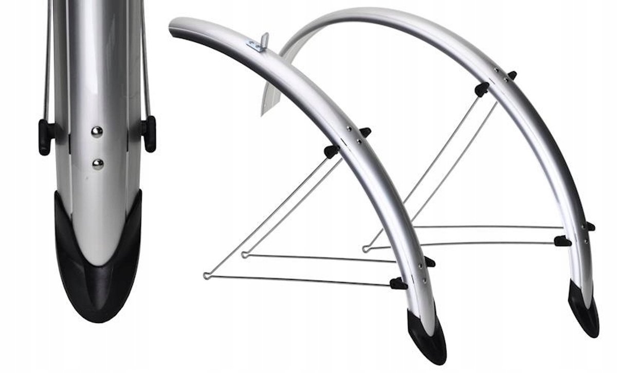 Orion Fietsspatborden Set 28" PCV Volledig Zilver 48mm