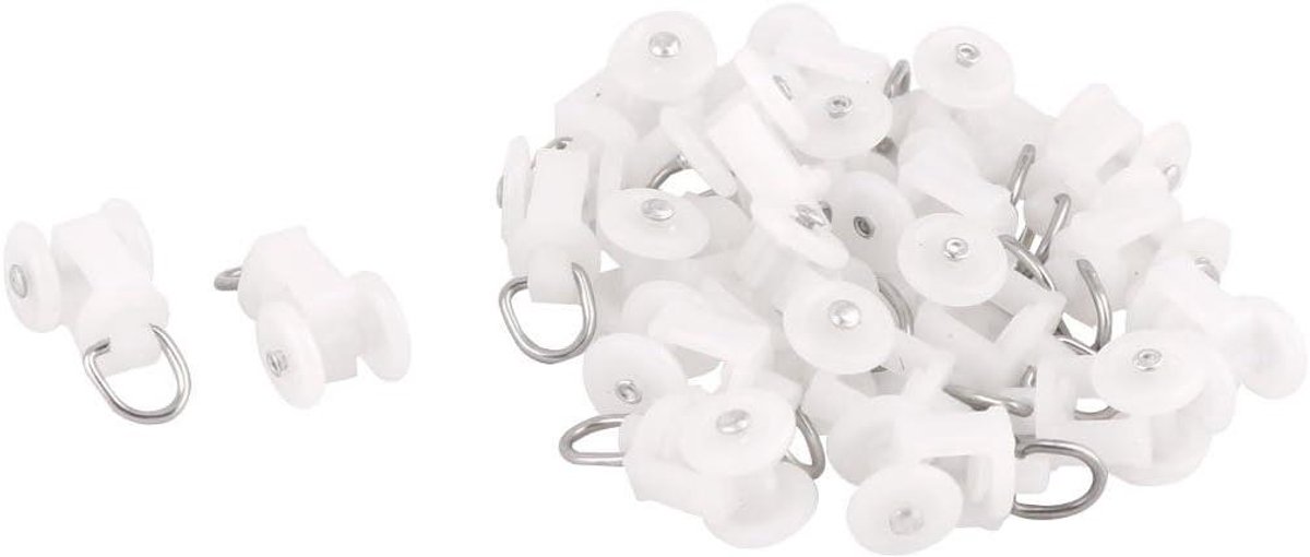 Provento - 20 stuks zwenkwielen voor cabinegordijnen grijs 12 mm - soepel rollende wielen - handig voor het verplaatsen van gordijnen