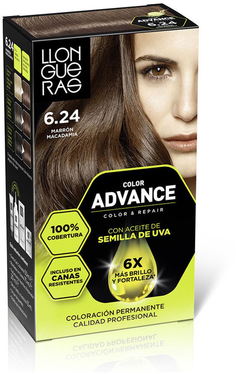 Permanente kleur Llongueras COLOR ADVANCE Nº 6,24-Marron Macadamia