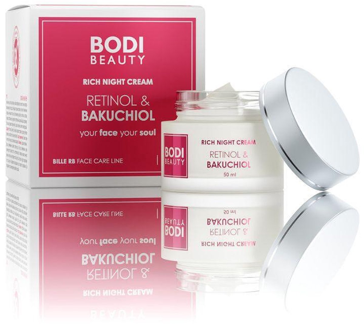 Doeltreffende Retinol en Bakuchiol verjongende nacht creme - Fytocollageen - niacinamide 50ml
