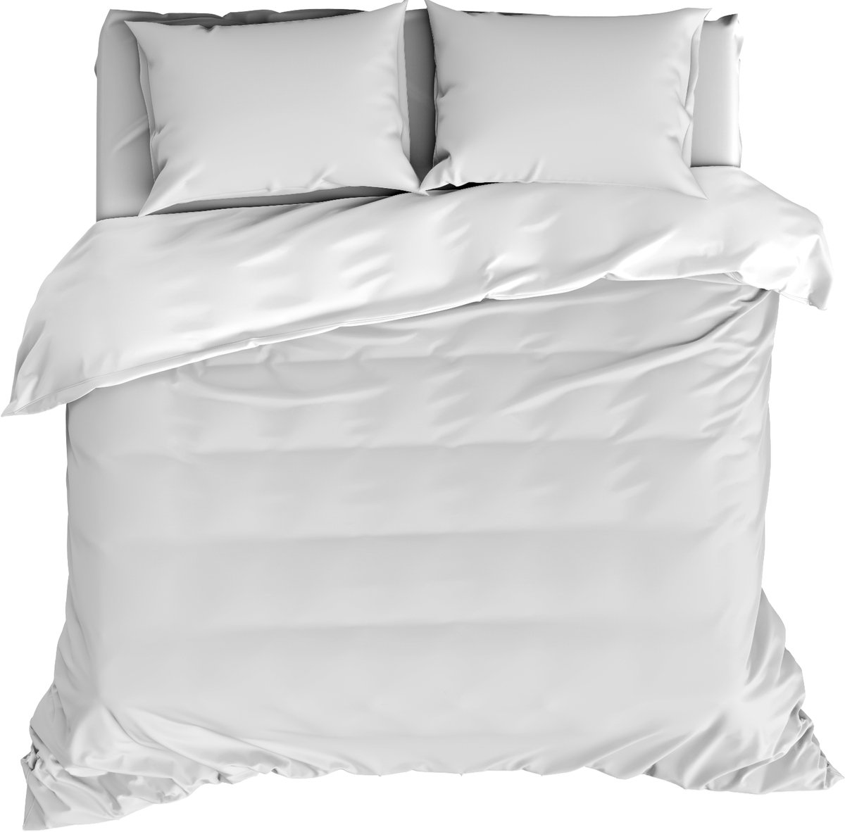 De Witte Lietaer Dekbedovertrek Katoen Satijn Olivia - Lits Jumeaux - 240 x 220 cm - Wit