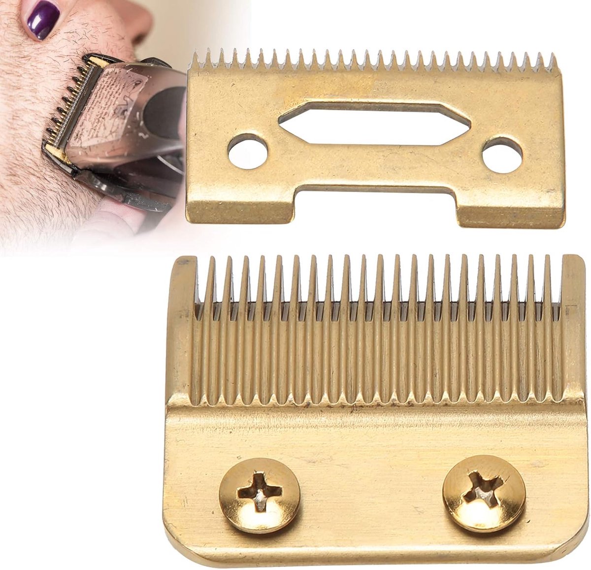 2-Hole Haarclipper Blades - Rvs Blades voor 8504 - Professionele Snijkwaliteit