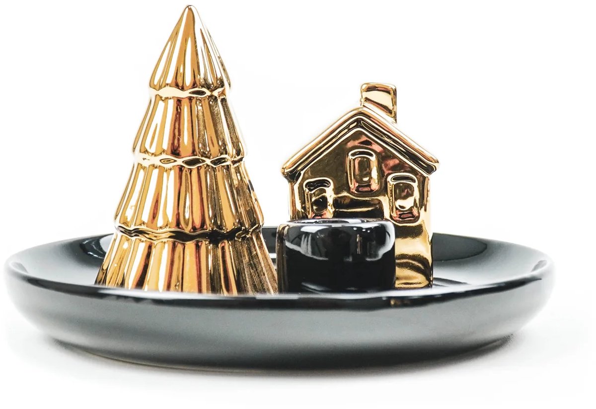 Housevitamin kandelaar kerstboom en huisje