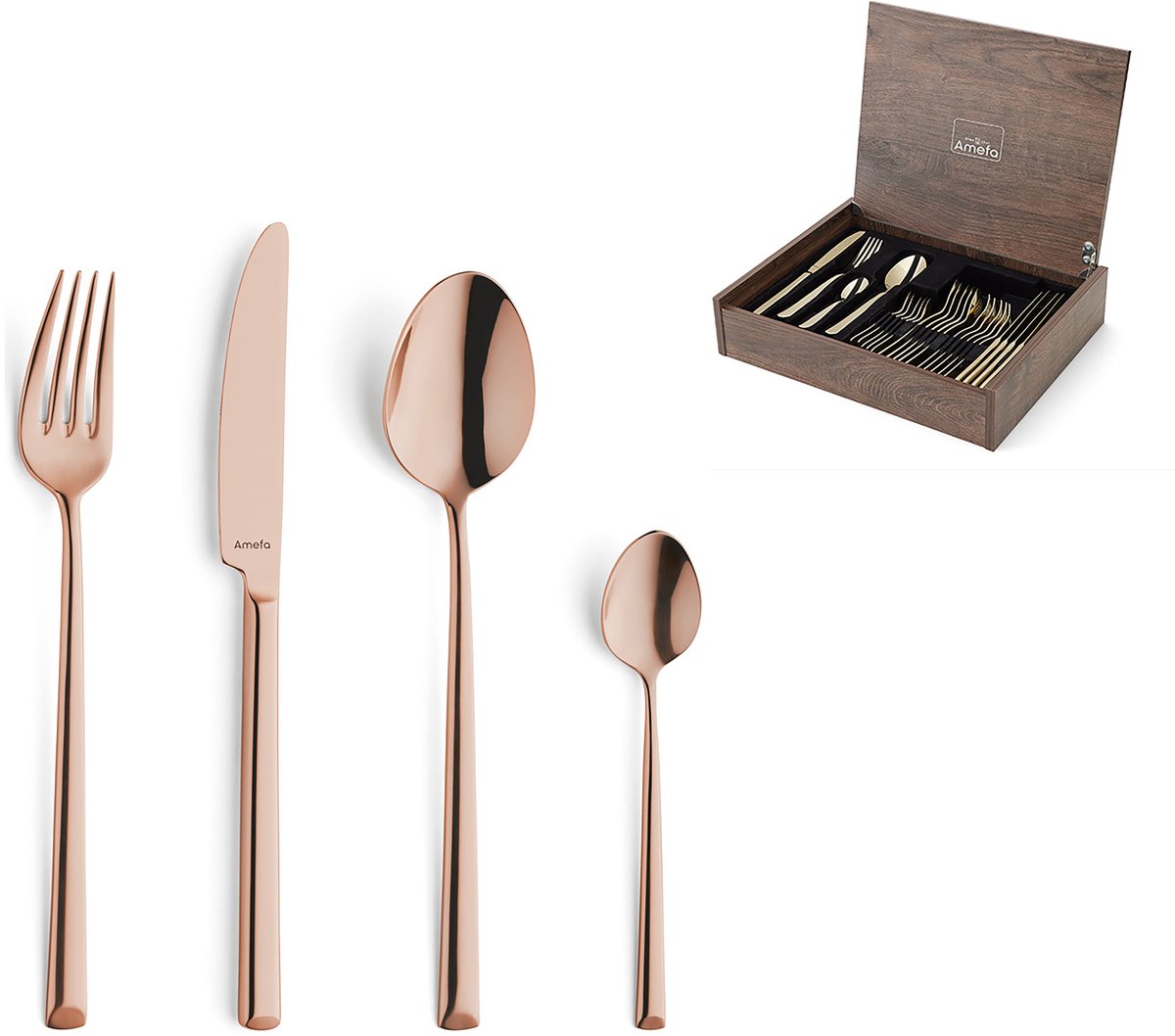 Amefa - Metropole 24-delige Bestekset - Koper