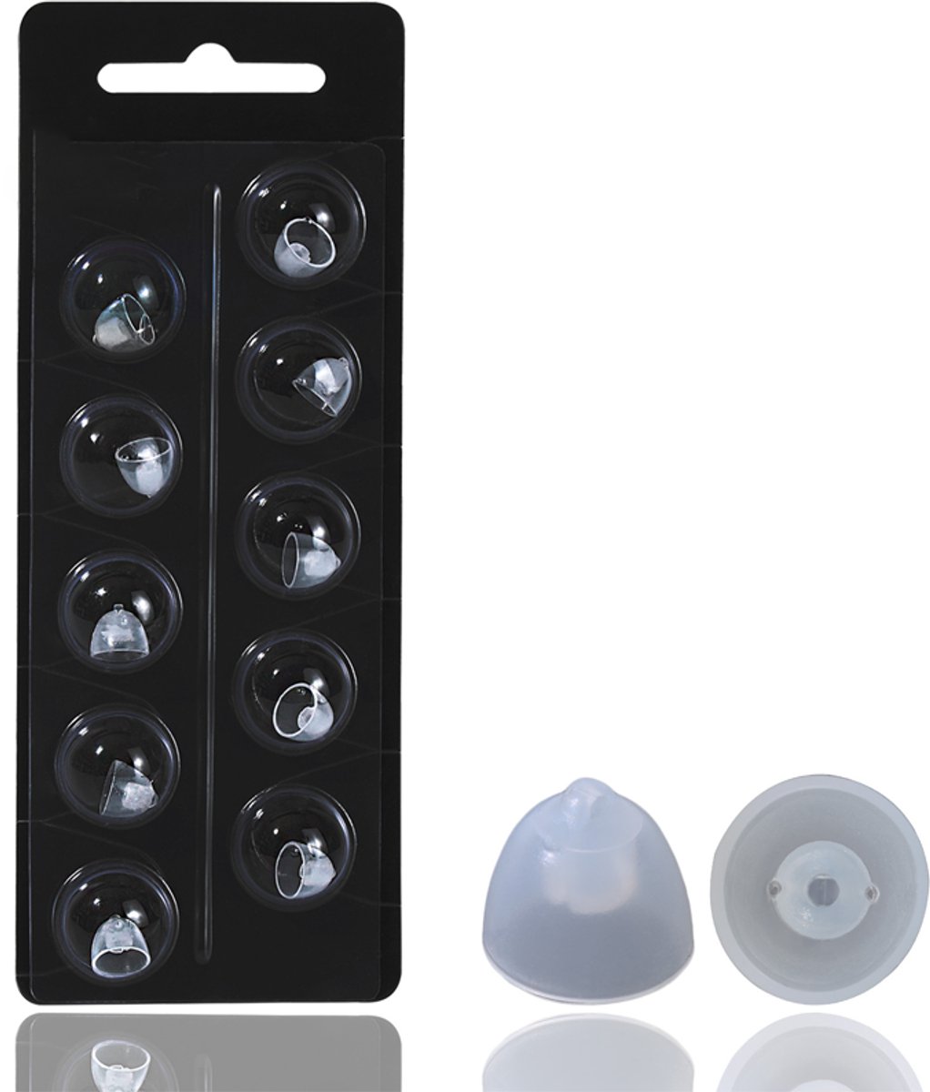 10 stuks - Oordopjes - Geschikt voor Oticon MiniFit Hoortoestelbenodigdheden - Schoonmaak- & onderhoudsartikelen-8 mm - Oordopjes met twee gaten- siliconen